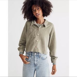 Madewell Knit Corduroy Crop Shirt Jacket - worn once.. from this fall season!